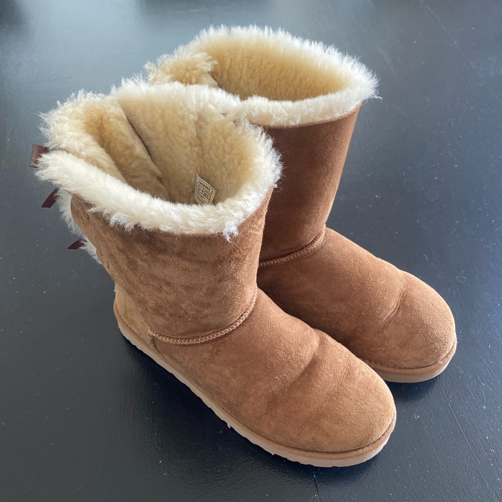 Tan Bailey Bow UGG Boots